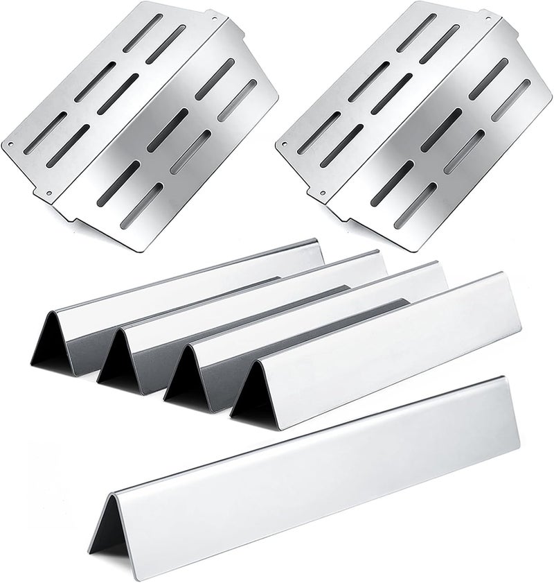 Charbrofire Genesis 7620 7621 Flavorizer Bars 65505 Heat Deflectors Replacement Parts for Weber Genesis Grill Parts 300 Series with Front Control Knob E-310 E-320 E-330 S-310 S320 S-330 EP-310 EP-320 EP-330 - Image 1